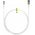 Goobay Supersoft Cable USB-C USB-A szuperpuha textilk�bel 3m 15W 3A feh�r f�m csatlakoz�
