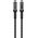 Goobay Ultra USB-C k�bel USB4 1,5m 240W 5A 40Gbit/s Power Delivery fekete/ez�st textilbor�t�s