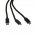 OTB adatkbel 3in1  iPhone / Micro-USB / USB-C, 1.0m, fekete - Kirusts!