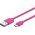 Goobay Micro USB t�lt�- �s adatk�bel pink 1m Android k�sz�l�kekhez Hi-Speed USB A 2.0