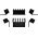 Goobay k�belrendez� 5-Slots fekete 2db/csomag ragaszt�s elt�vol�that�