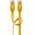 Goobay CAT 6 lapos patchk�bel U/UTP s�rga 2x RJ45 1,5x6 mm