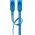 Goobay CAT 6A lapos patchk�bel U/UTP 0,5m k�k