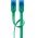 Goobay CAT 6A lapos patchk�bel U/UTP 0,5m z�ld
