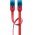 Goobay CAT 6A lapos patchk�bel U/UTP 3m piros