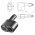12-24V 2in1 mini aut�s adapter 2A 2x szivargy�jt� aljzat fekete