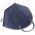 FFP2 v�d�maszk 5 r�teg� k�k 10db/csomag DIN EN1492001+A12009 szelep n�lk�l egyenk�nt f�li�zva