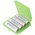 T�rol�doboz 4x AA Mignon ceruza vagy 4x 14500 akku max. hossz 50,6mm z�ld 1db/csomag
