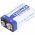 9V 6F22 6LR61 Li-ion Block akku, 1200mAh + USB-C kbel 1m
