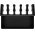 Goobay k�belrendez� 5-Slots fekete 2db/csomag ragaszt�s elt�vol�that�