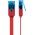 Goobay CAT 6A lapos patchk�bel U/UTP piros 2x RJ45 1,5x6 mm