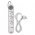 Hosszabb�t� 2m, 3 aljzat, kapcsol�s, 1db USB-A + 1db USB-C, feh�r
