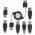 Heitech USB adapter k�szlet 7db/csomag feltekerhet� hosszabb�t� 75cm