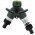 3/4 Premium 2-utas eloszt� 2x csapcsatlakoz� fekete-lila