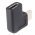 USB-C 90�-os adapter fekete USB-C aljzat USB-C dug� 5 Gbit/s