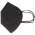 FFP2 v�d�maszk fekete 5 r�teg szelep n�lk�li DIN EN1492001+A12009 20db/csomag