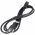 Sv�jci h�l�zati k�bel IEC 320 C5 sv�jci dug� Typ J 1,8m fekete H03VV-F3G 0,75mm2 10A 250V
