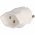 Sv�jci adapter feh�r 3pin sv�jci dug� 2pin Schuko csatlakoz� f�ldel� 230V 10A