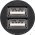 Goobay Dual USB aut�s t�lt� 24W 2x USB-A fekete - A k�szlet erej�ig
