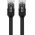 Goobay CAT 6 lapos patchk�bel U/UTP 2xRJ45 fekete 1,5x6,0 mm
