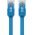 Goobay CAT 6 lapos patchk�bel U/UTP k�k 2x RJ45 1,5x6 mm