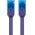 Goobay CAT 6A lapos U/UTP h�l�zati k�bel lila 2x RJ45 1,5x6 mm