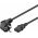 Goobay hajl�tott Kaltger�te h�l�zati k�bel 1,5m fekete 3*0,75mm2 CEE7/7 (Typ E/F) dug� 90� C13