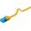 Goobay CAT 6A lapos patchk�bel U/UTP s�rga 1,5x6,0mm 2xRJ45