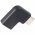 USB-C 90�-os adapter fekete USB-C aljzat USB-C dug� 5 Gbit/s