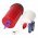 LED s�rjelz� piros gyertyaf�ny 13,2x7,3cm 2x AA Mignon ceruza LR6 elemmel
