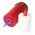 LED s�rjelz� piros gyertyaf�ny 13,2x7,3cm 2x AA Mignon ceruza LR6 elemmel