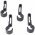 Nitecore NHC10 sisak r�gz�t� fejl�mp�khoz 4db/csomag fekete