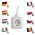 H�l�zati eloszt� kocka, 4 aljzat, 2 USB, 1.9m, SCHUKO feh�r
