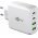 Goobay Multi Fast Charger 68W USB-C PD GaN t�bbportos gyorst�lt� feh�r 2x USB-C 2x USB-A