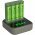 GP ReCyko B421 USB 4-csatorn�s t�lt� + 4x AA 1.2V 2100mAh akku 4db/csomag NiMH