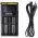 Nitecore Digicharger D2 t�lt� kijelz�vel AAA AA C D Li-Ion NiMH NiCd NC-D2EU