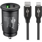 Autos-USB-C-Lightning-gyorstolto-keszlet-27W-fekete