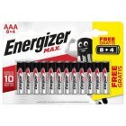 ENERGIZER MAX AAA mikro elem E92 micro 8+4db/csomag