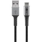 Goobay-USB-C-kabel-szovetboritas-1m-szurke-60W