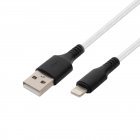 USB-A-Apple-Lightning-toltokabel-21A-1m-feher
