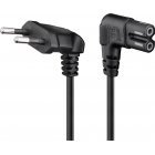 Goobay-90�-Euro-tapkabel-5m-2x0-75mm2-euro-dugo-Typ-C-CEE-7-16-C7-90�-fekete